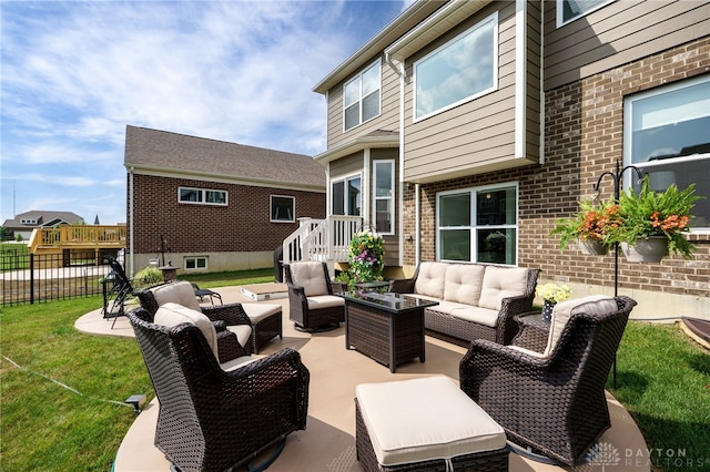 598 Twilight Ln, Dayton, OH 45440 - view of patio with an outdoor living space