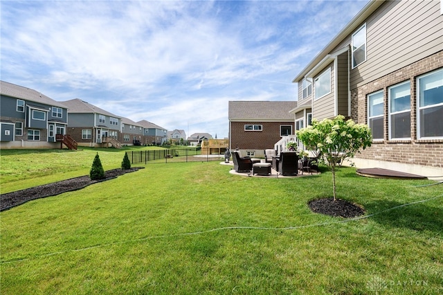598 Twilight Ln, Dayton, OH 45440 - view of yard featuring outdoor lounge area and a residential view