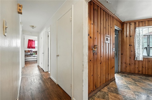 6101 Capri Dr, Cincinnati, OH 45224 - hall with wooden walls