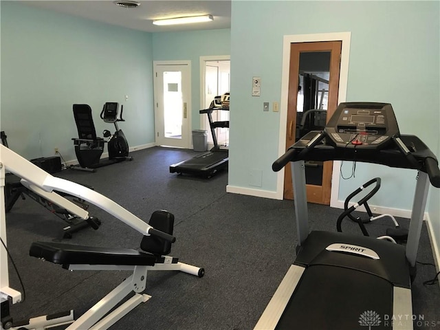 1411 Lake Pointe Way Unit 8, Washington Twp, OH 45459 - exercise room with baseboards