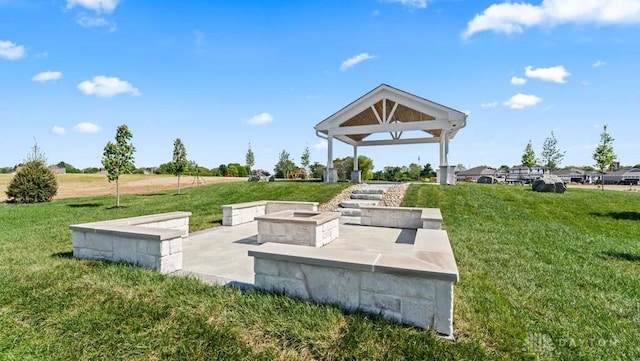 511 Hollywood Blvd, Xenia, OH 45385 - view of patio / terrace with a fire pit and a gazebo