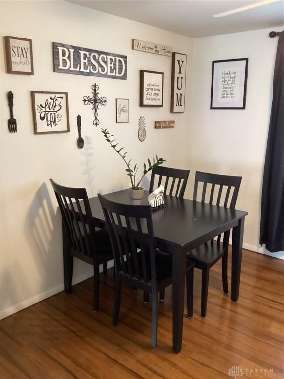 150 Lexington Farm Rd, Englewood, OH 45322 - dining area with wood finished floors