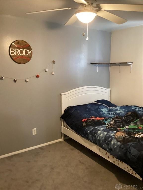 150 Lexington Farm Rd, Englewood, OH 45322 - carpeted bedroom with ceiling fan and baseboards