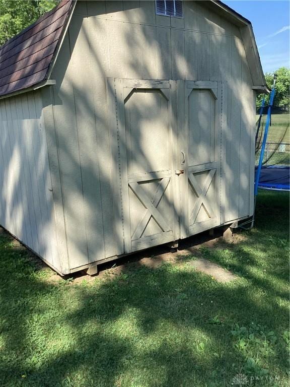 150 Lexington Farm Rd, Englewood, OH 45322 - view of shed featuring a trampoline
