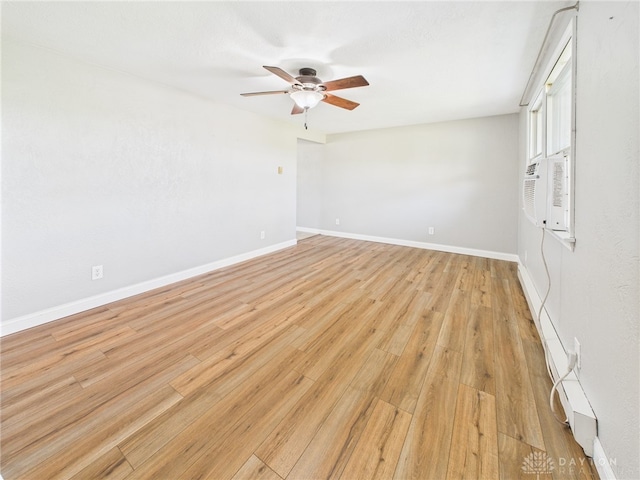 3862 State Route 49, Arcanum, OH 45304 - empty room with a ceiling fan, light wood finished floors, and cooling unit