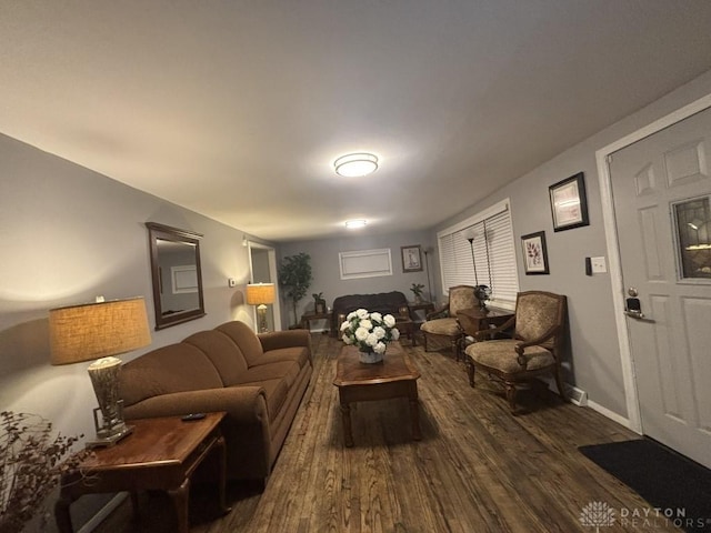 612 E Market St, Xenia, OH 45385 - living room with dark wood-type flooring