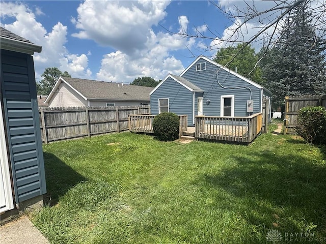 2627 Wayland Ave, Dayton, OH 45420 - rear view of property with a fenced backyard and a deck