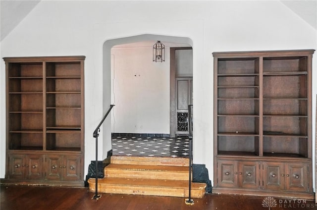 715 E Schantz Ave, Oakwood, OH 45419 - stairway with arched walkways and wood finished floors