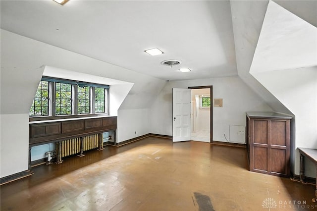 715 E Schantz Ave, Oakwood, OH 45419 - additional living space featuring radiator heating unit and vaulted ceiling