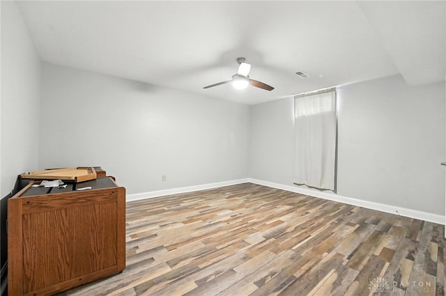 2042 Hilltop Rd, Xenia, OH 45385 - unfurnished room with ceiling fan and wood finished floors