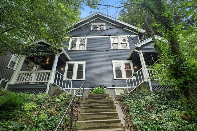 38-40 Greenwood Ave, Dayton, OH 45410 - view of front of property with stairs and covered porch