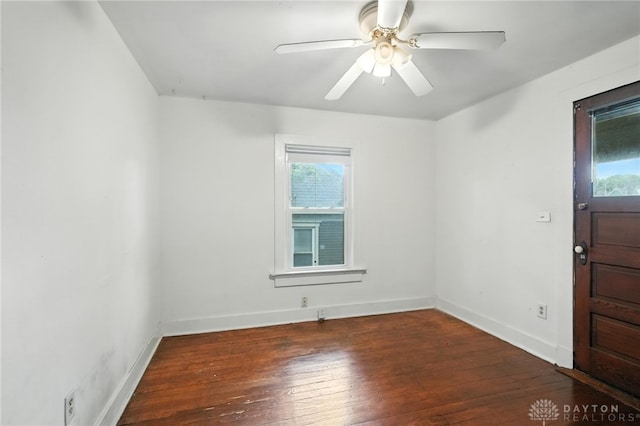 38-40 Greenwood Ave, Dayton, OH 45410 - unfurnished room with hardwood / wood-style flooring and ceiling fan