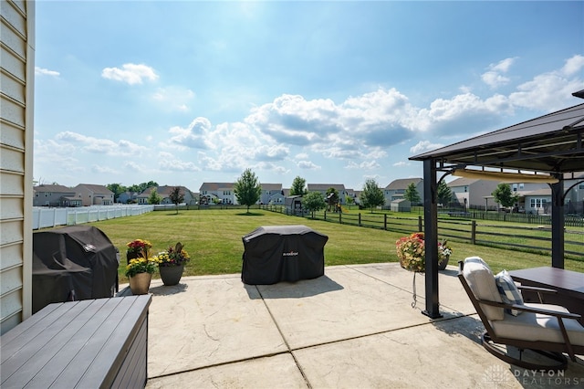 2937 E Ambrosia Ln, Xenia, OH 45385 - view of patio with area for grilling and a residential view