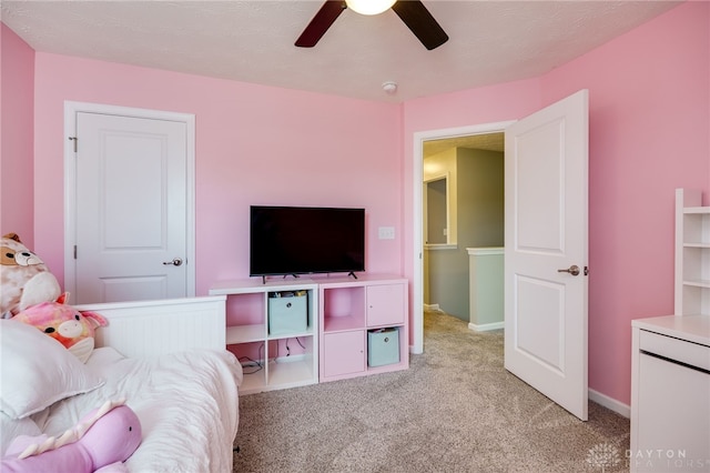 2937 E Ambrosia Ln, Xenia, OH 45385 - bedroom featuring light carpet and ceiling fan