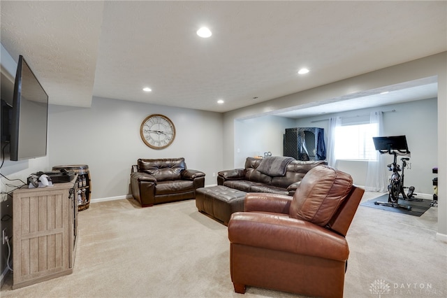2937 E Ambrosia Ln, Xenia, OH 45385 - living area with light colored carpet and recessed lighting