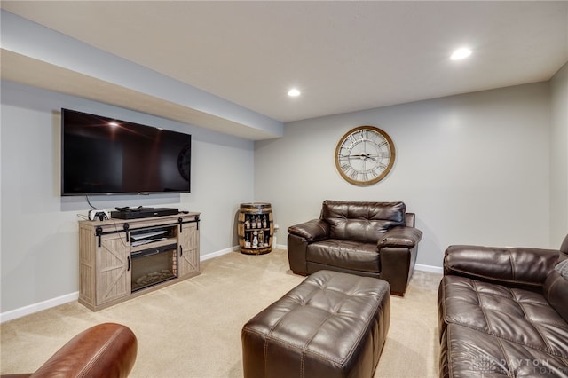 2937 E Ambrosia Ln, Xenia, OH 45385 - living room with light carpet and recessed lighting