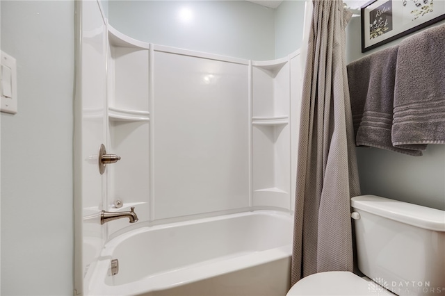 2937 E Ambrosia Ln, Xenia, OH 45385 - full bathroom with shower / bath combo with shower curtain and toilet