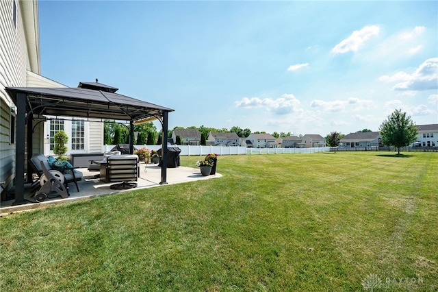 2937 E Ambrosia Ln, Xenia, OH 45385 - view of yard with a gazebo, a patio, and a residential view