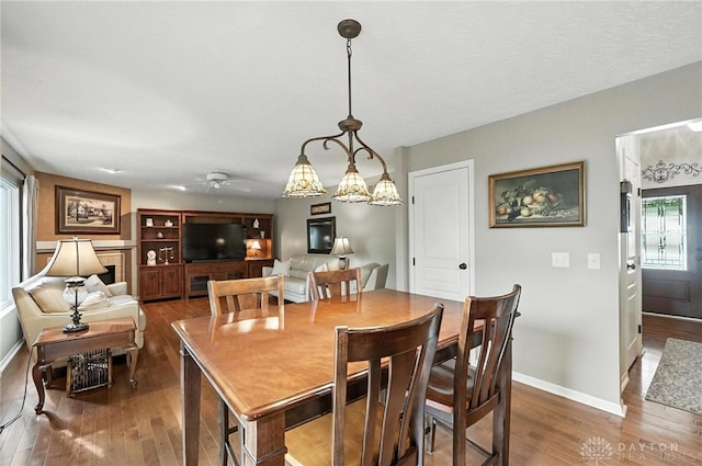 7793 Birchwood Ct, Mason, OH 45040 - dining room featuring wood finished floors and ceiling fan