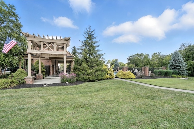 7793 Birchwood Ct, Mason, OH 45040 - view of grassy yard featuring a pergola