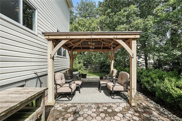 7793 Birchwood Ct, Mason, OH 45040 - view of patio with a gazebo and an outdoor living space