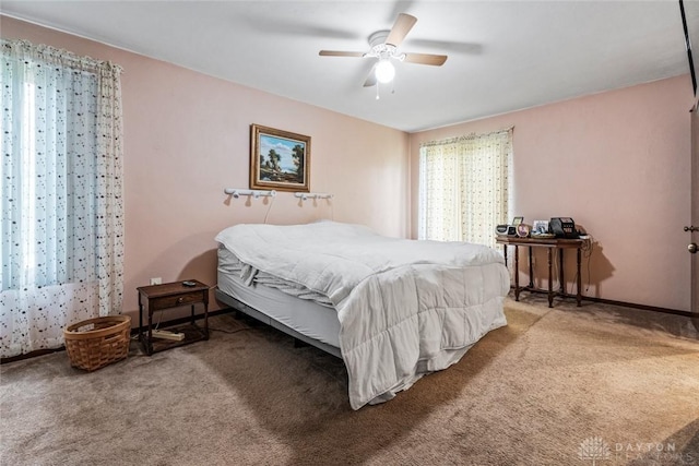 4230 Wagner Rd, Dayton, OH 45440 - bedroom with carpet flooring and a ceiling fan