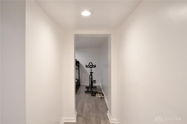 719 N Keowee St, Dayton, OH 45404 - hallway featuring baseboards and light wood finished floors