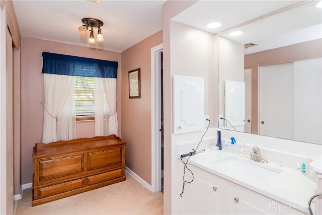 1269 Redbud Dr, Fairborn, OH 45324 - bathroom with vanity and baseboards
