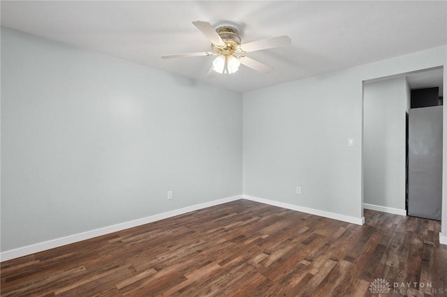 5433 Pentland Cir, Huber Heights, OH 45424 - unfurnished bedroom featuring dark wood finished floors and ceiling fan
