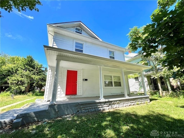 49 Pointview Ave, Dayton, OH 45405 - traditional style home with covered porch and a front yard
