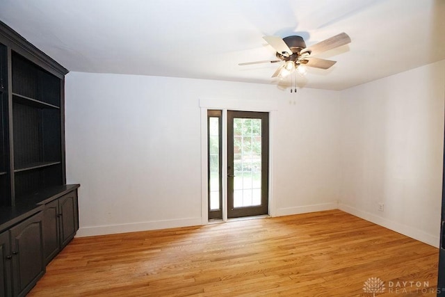 1151 Brookview Ave, Dayton, OH 45409 - spare room with light wood-type flooring and a ceiling fan