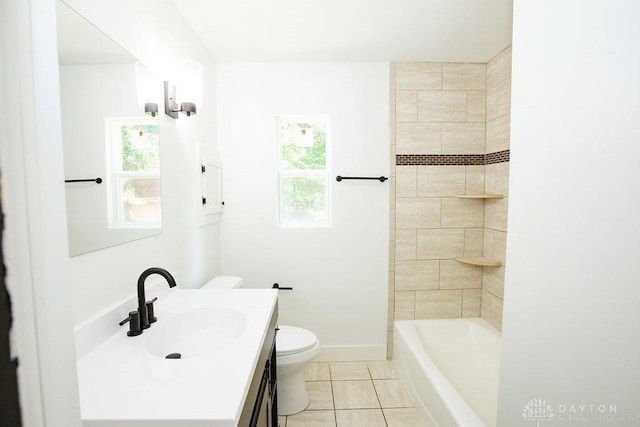 1151 Brookview Ave, Dayton, OH 45409 - bathroom featuring vanity, tile patterned floors, and shower / bathtub combination