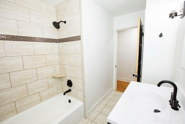 1151 Brookview Ave, Dayton, OH 45409 - bathroom featuring  shower combination, vanity, and tile patterned flooring