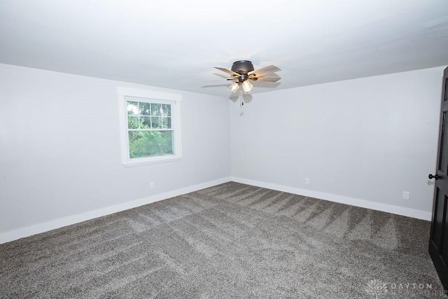 1151 Brookview Ave, Dayton, OH 45409 - carpeted empty room featuring a ceiling fan and baseboards