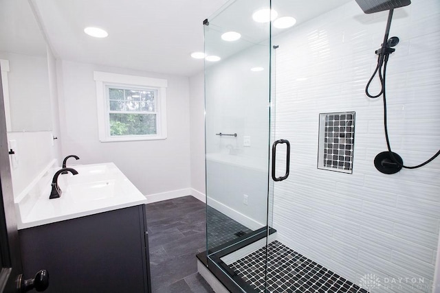 1151 Brookview Ave, Dayton, OH 45409 - full bath featuring a shower stall and double vanity