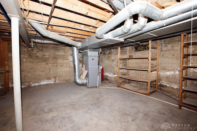 1151 Brookview Ave, Dayton, OH 45409 - unfinished basement featuring heating unit