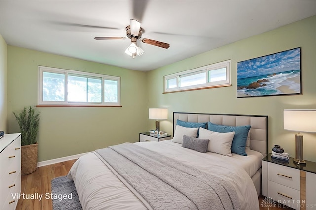 57 Pollyanna Ave, Germantown, OH 45327 - bedroom with wood finished floors and ceiling fan