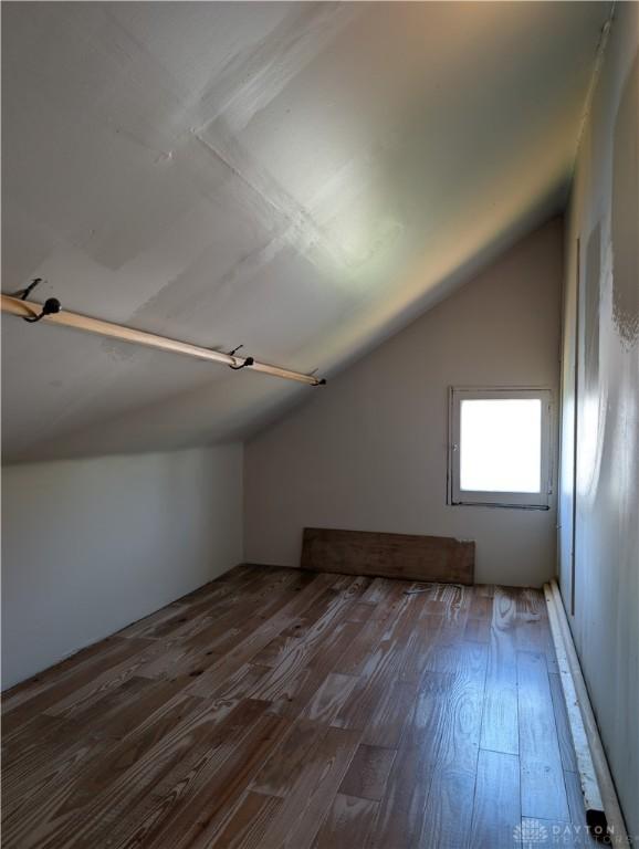 633 Taylor St, Dayton, OH 45404 - bonus room with lofted ceiling and hardwood / wood-style flooring