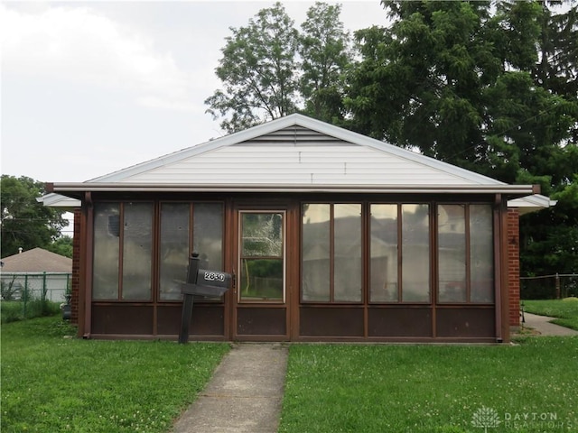 2830 Kennedy Ave, Dayton, OH 45420 - rear view of property with a sunroom