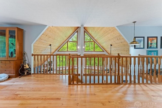 10370 Old 3c Hwy, Clarksville, OH 45113 - hallway featuring wood finished floors and lofted ceiling
