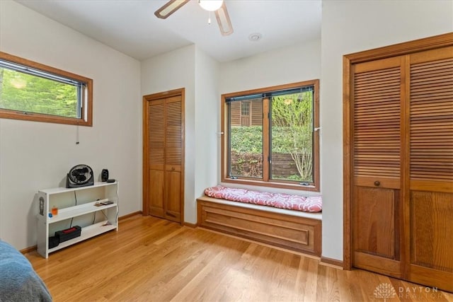 10370 Old 3c Hwy, Clarksville, OH 45113 - bedroom featuring light wood-style floors and a ceiling fan