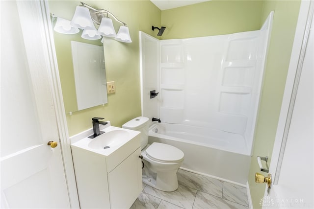 349 E Xenia Dr, Fairborn, OH 45324 - bathroom featuring vanity, marble look tile flooring, and bathtub / shower combination