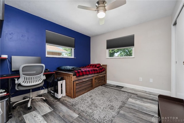 670 Saxony Dr, Xenia, OH 45385 - office space with wood finished floors, healthy amount of natural light, and ceiling fan