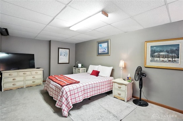 95 Sycamore Creek Dr, Springboro, OH 45066 - carpeted bedroom with a drop ceiling and baseboards