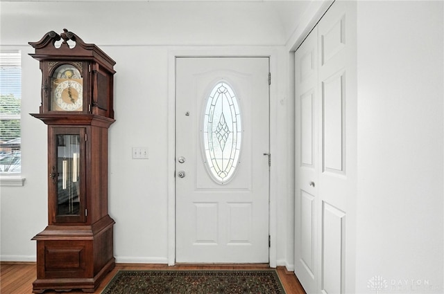 3755 Everett Dr, Loveland, OH 45140 - foyer with wood finished floors and baseboards