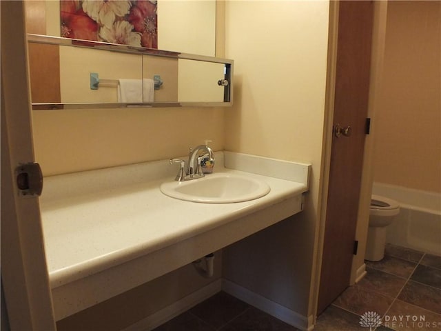 5582 Camerford Dr, Dayton, OH 45424 - full bath with vanity, a bath, and tile patterned floors