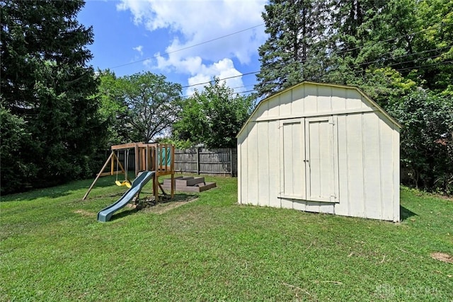 405 Parsons Ct, Englewood, OH 45322 - view of shed featuring a playground