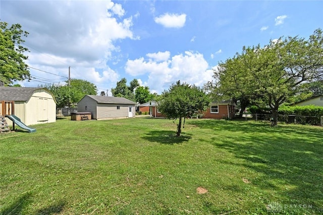405 Parsons Ct, Englewood, OH 45322 - view of yard with a storage shed