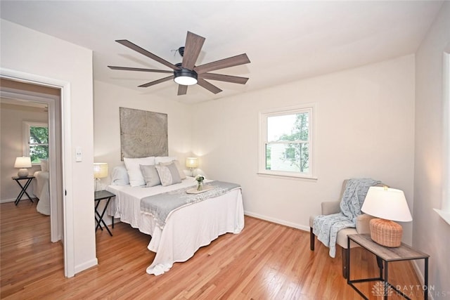 6383 Todhunter Rd, Middletown, OH 45044 - bedroom featuring light wood-style floors and ceiling fan