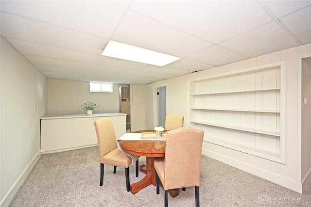 6383 Todhunter Rd, Middletown, OH 45044 - dining space with built in features, carpet floors, and a paneled ceiling